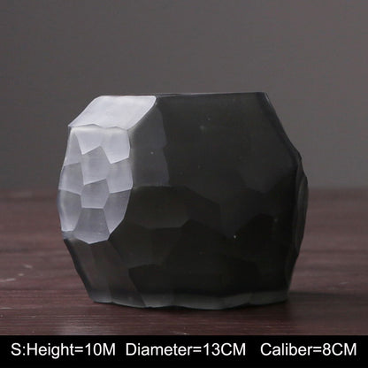 Retro Vase Geometric Rhombus Creative Glass Polygonal Bedroom Dried Flower Vase