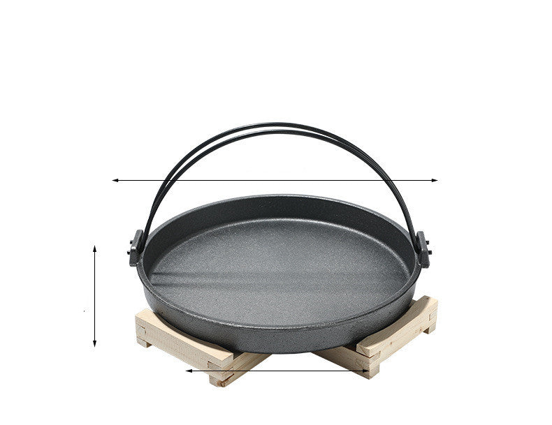 Cast Iron Barbecue Charcoal Oven Japanese Shouxi Hanging Pot Single Dry Pot Solid Alcohol Oven Household Square Stove Small Hot Pot