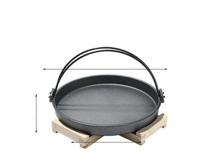 Cast Iron Barbecue Charcoal Oven Japanese Shouxi Hanging Pot Single Dry Pot Solid Alcohol Oven Household Square Stove Small Hot Pot