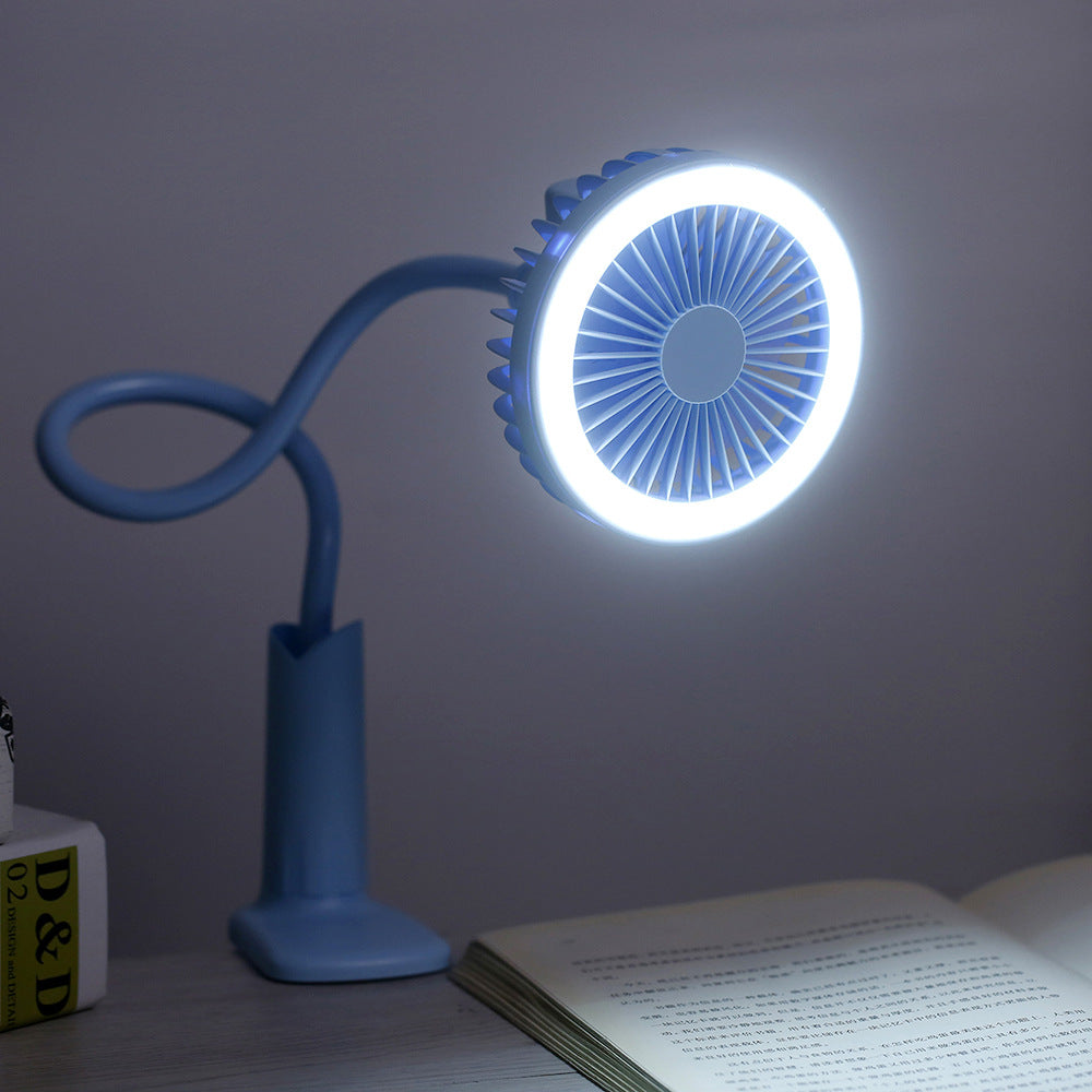 Mini USB Charging Table Lamp Clip Fan