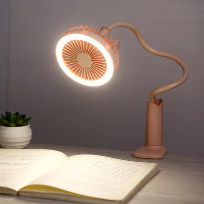 Mini USB Charging Table Lamp Clip Fan