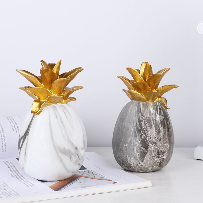 Creative Marbled Resin Pineapple Table Top Decoration