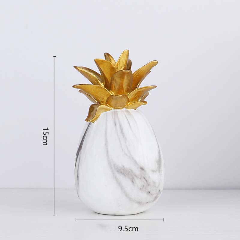 Creative Marbled Resin Pineapple Table Top Decoration