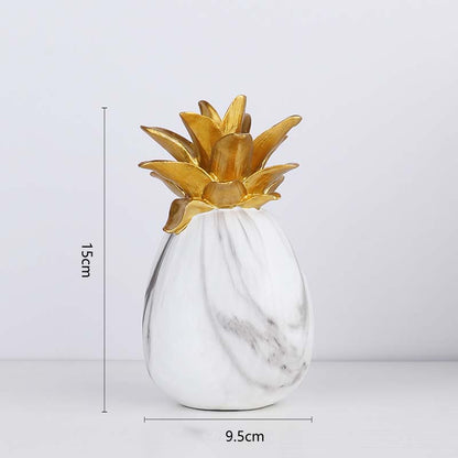 Creative Marbled Resin Pineapple Table Top Decoration