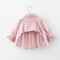Girls Mid-length Casual Cute Windbreaker Jacket