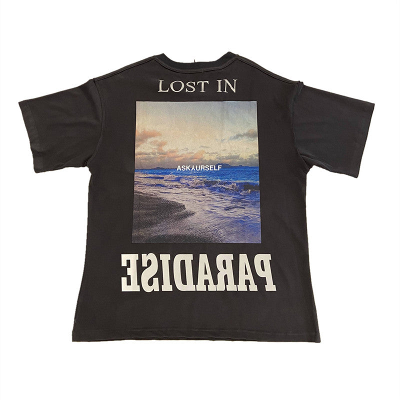 European and American trend plus size loose men and women with bf wind reflective T-shirt