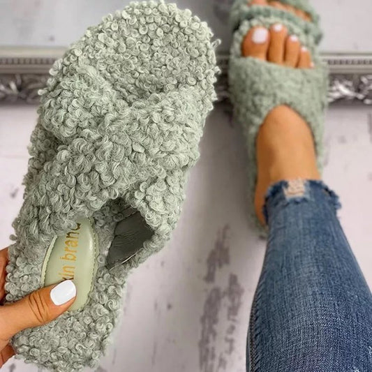 Fashion Plus Size New Pure Color Plush Drag