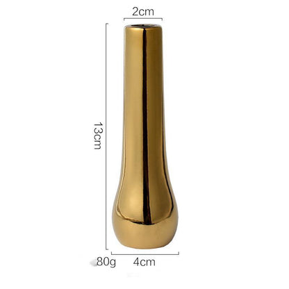 Nordic Style Ins light Luxury Golden Ceramic Small Vase