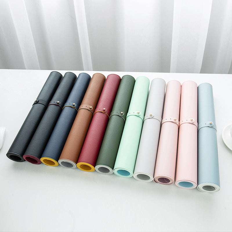 Double-Sided Heterochromatic Oversized Leather Table Mat