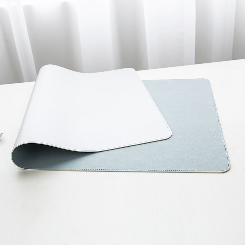 Double-Sided Heterochromatic Oversized Leather Table Mat