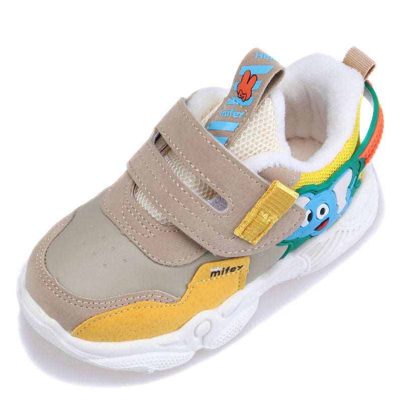 Super Light Solid-soled Sneakers With Velvet Thickening To Keep Warm