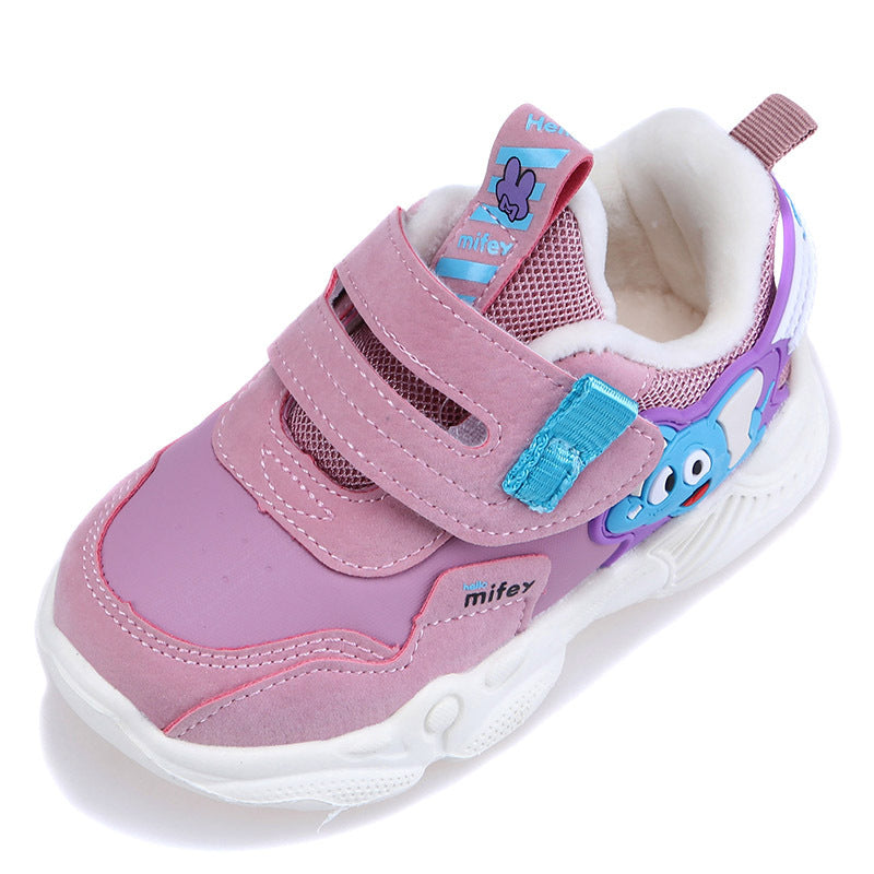 Super Light Solid-soled Sneakers With Velvet Thickening To Keep Warm