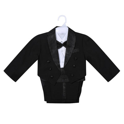 Tuxedo Girdle Dress One-year-old Baby Boy Suit Suit Flower Girl Dress