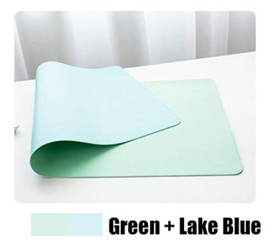 Double-Sided Heterochromatic Oversized Leather Table Mat