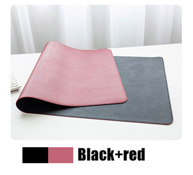 Double-Sided Heterochromatic Oversized Leather Table Mat
