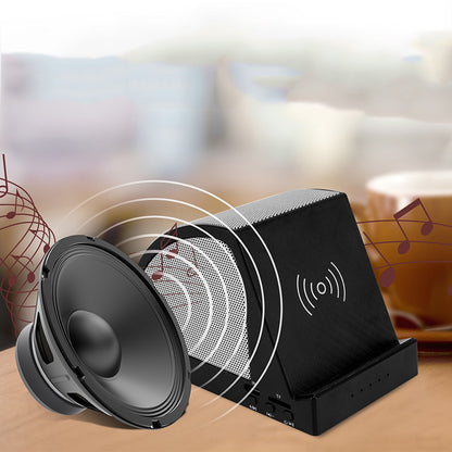 Wireless Charging Phone Holder Mini Subwoofer Bluetooth Speaker