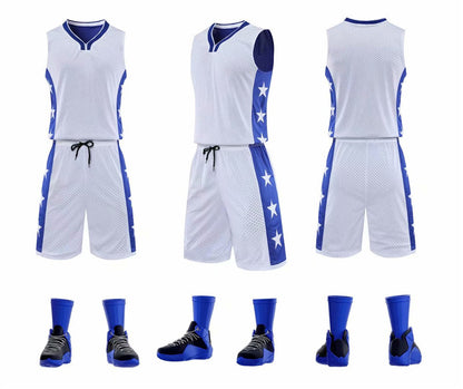 Men Double-Sided Basketball Uniform Suit