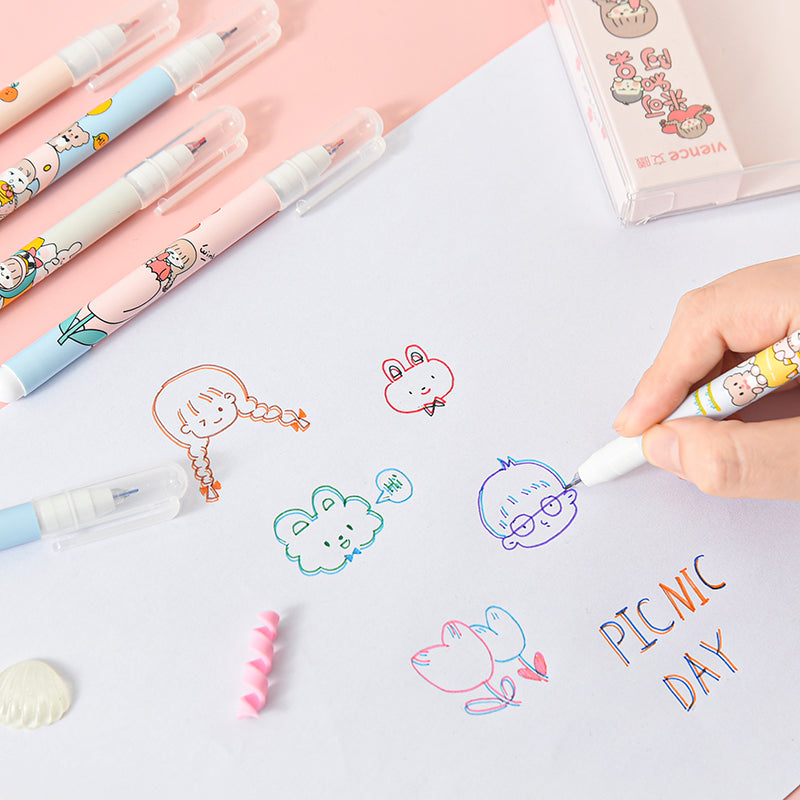 Double-Headed Highlighter 6-Color Set Marker Pen