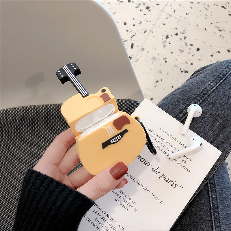 Compatible with Apple, Airpods Headphone Cover Stereo Guitar Wireless Bluetooth Protective Shell