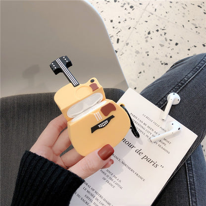 Compatible with Apple, Airpods Headphone Cover Stereo Guitar Wireless Bluetooth Protective Shell