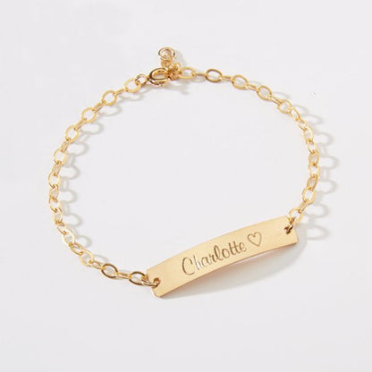 Personalized Engraving Children's Adjustable Stainless Steel Letter Bracelet