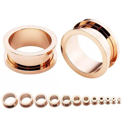 Ear Gauges Stud Earrings Women Alloy Ear Tunnels Plugs Piercing Jewelry Hollow Pulley Ear Stretchers Expander Plugs Tunnels