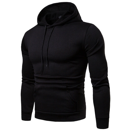Casual Fashion Plus Size Solid Color Hooded Sweater