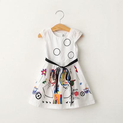 Girls Dream Camouflage Sleeveless Print Dress