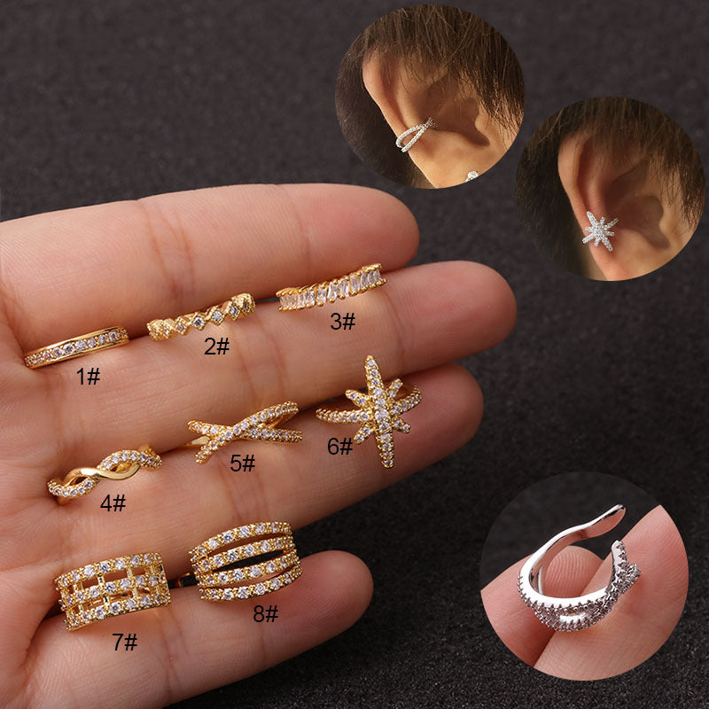 Fashion Women's Micro-Inlaid Anti-Pain Ear Clip