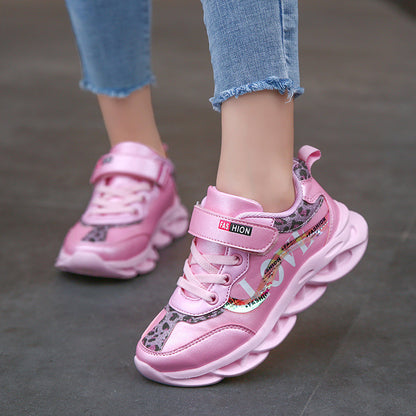 Fashion Color Matching Children's Running Shoes Net Red Shoes