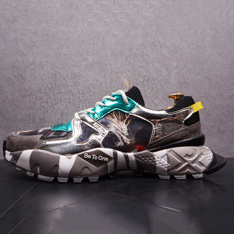 Personalized Thick-Soled Sports Casual Shoes With Increased Men's Shoes