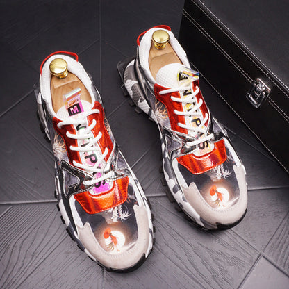 Personalized Thick-Soled Sports Casual Shoes With Increased Men's Shoes