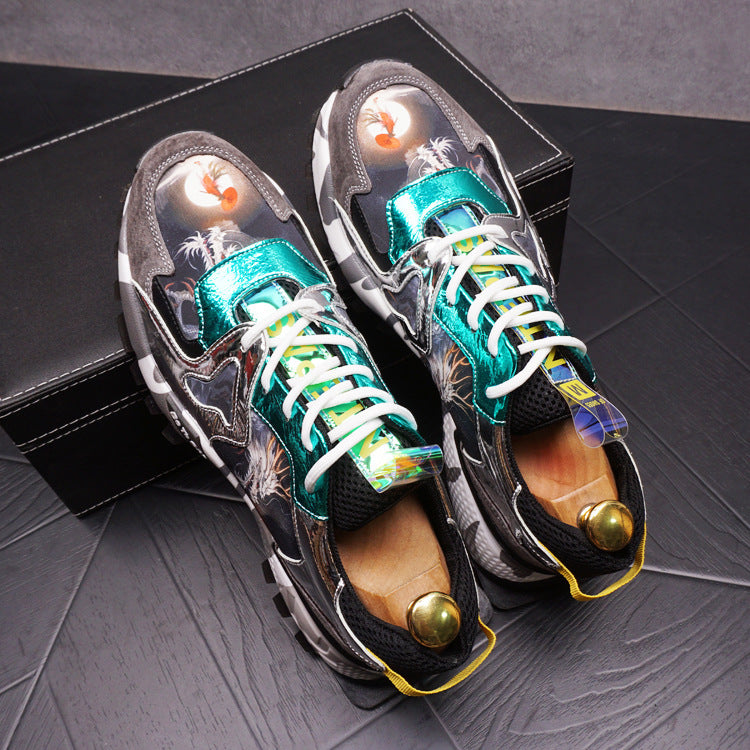 Personalized Thick-Soled Sports Casual Shoes With Increased Men's Shoes