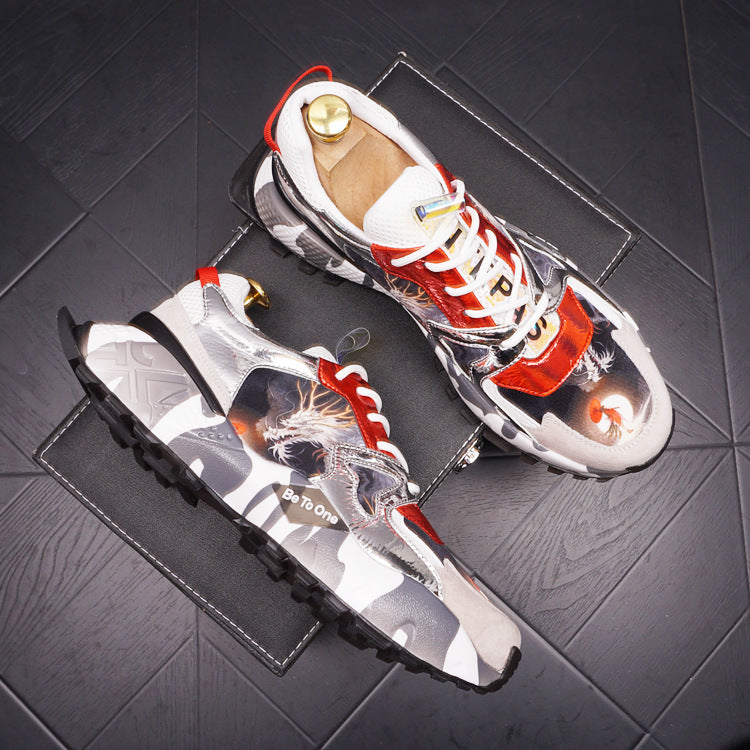 Personalized Thick-Soled Sports Casual Shoes With Increased Men's Shoes