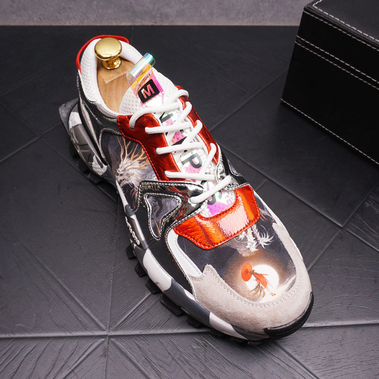 Personalized Thick-Soled Sports Casual Shoes With Increased Men's Shoes