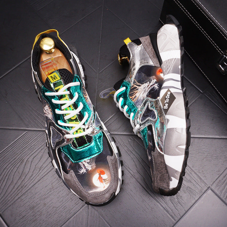 Personalized Thick-Soled Sports Casual Shoes With Increased Men's Shoes