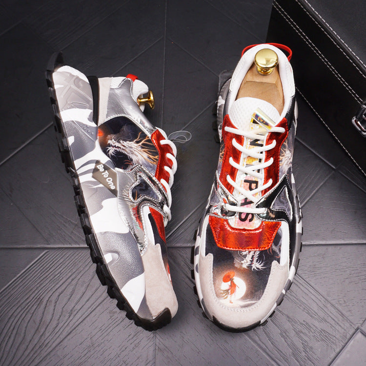 Personalized Thick-Soled Sports Casual Shoes With Increased Men's Shoes