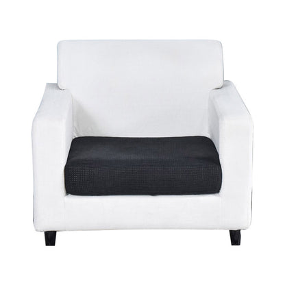 Polar Fleece Sofa Cushion Pure Color Stretch Full Cover Sponge Cushion Cover