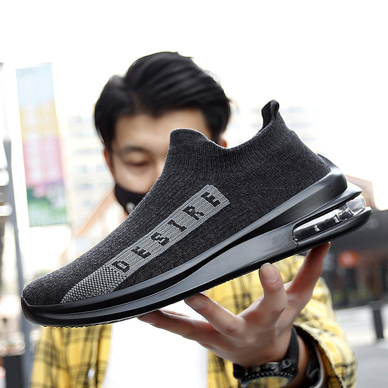 Round-Toe Flying Socks, Air Cushion Shoe Covers, Low-Top Casual Shoes