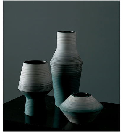 Art Soft Decoration Hotel Model Room Living Room Handmade Ceramic Vase
