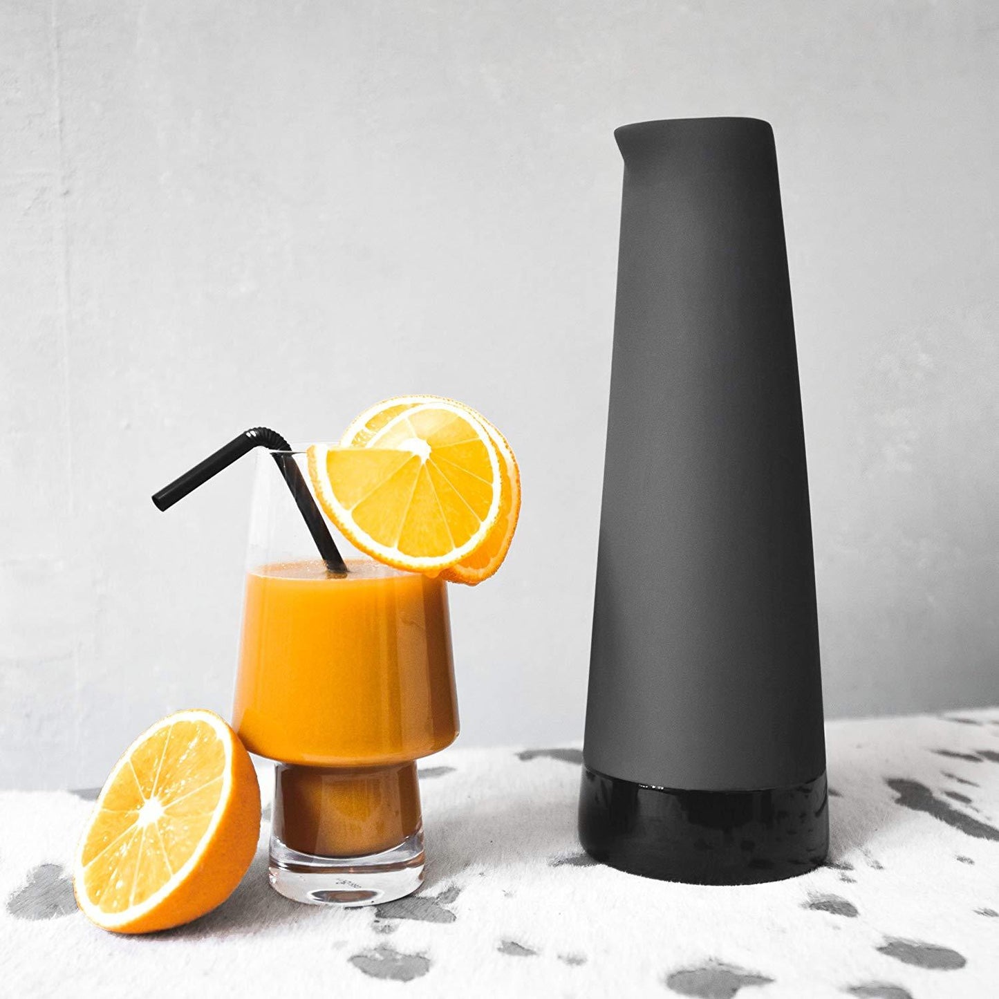 Red Dot Design Award Cold Insulation Ceramics Black Flagon Ice Bucket Flagon