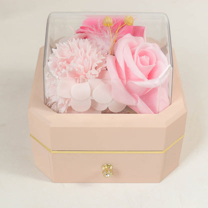 Eternal Life Rose Gift Box Night Light Small Ornament Necklace Jewelry Gift Box