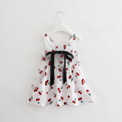 Girls Cotton Sleeveless Cartoon Animal Vest Dress