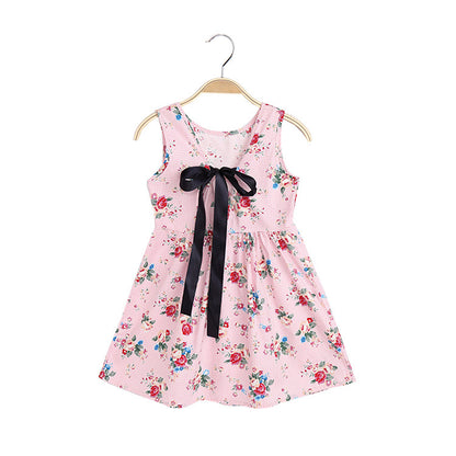 Girls Cotton Sleeveless Cartoon Animal Vest Dress