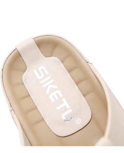 Sandals Women's Cross-Border Metal Plus Size Casual Maternity Slippers