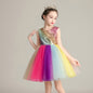 Children's Clothing Dress Female Cute Girl Rainbow Skirt Children's Day Performance Costume