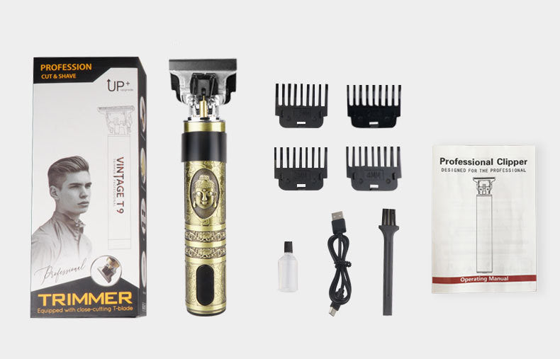 Oil Head Electric Clipper T9 Buddha Head Skull Head