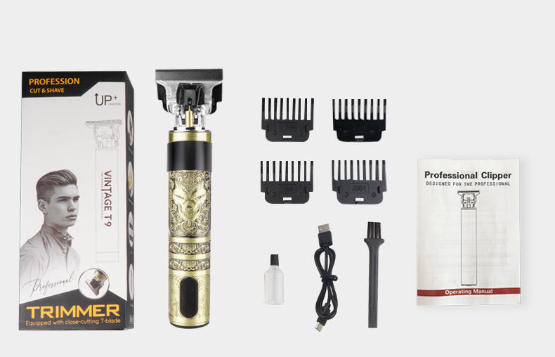 Oil Head Electric Clipper T9 Buddha Head Skull Head