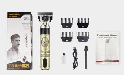 Oil Head Electric Clipper T9 Buddha Head Skull Head