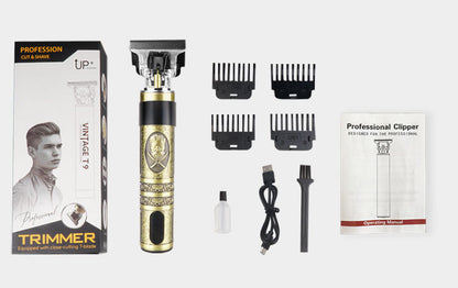 Oil Head Electric Clipper T9 Buddha Head Skull Head